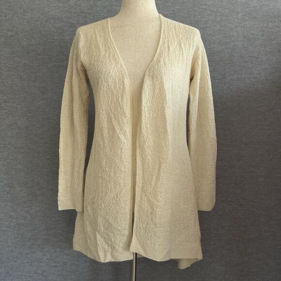 QINTI Baby Alpaca Duster Size S Cream Longline Cardigan Sweater Cozy Hygge Peru - Picture 2 of 9